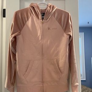 Roots pink velour sweater